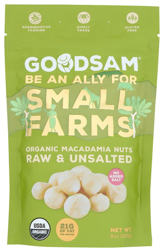 GOODSAM: Organic Macadamia Nuts Raw Unsalted, 8 oz - #tag1# - #tag2#