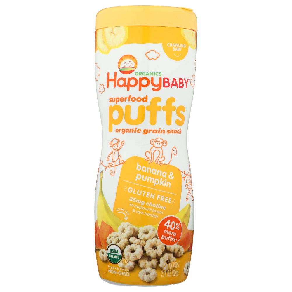 HAPPY BABY: Organic Puffs Banana & Pumpkin, 2.1 oz - #tag1# - #tag2#