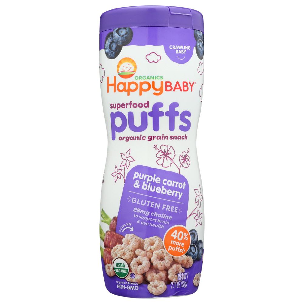 HAPPY BABY: Puff Blueberry Purple Carrot Organic, 2.1 oz - #tag1# - #tag2#