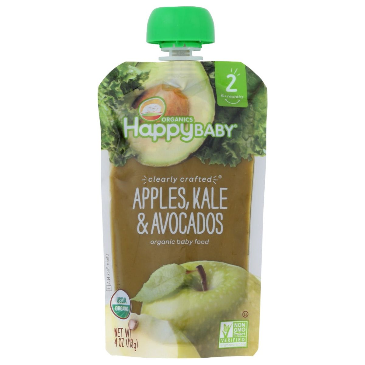 HAPPY BABY: S2 Apple Kale Avocado Organic, 4 oz - #tag1# - #tag2#