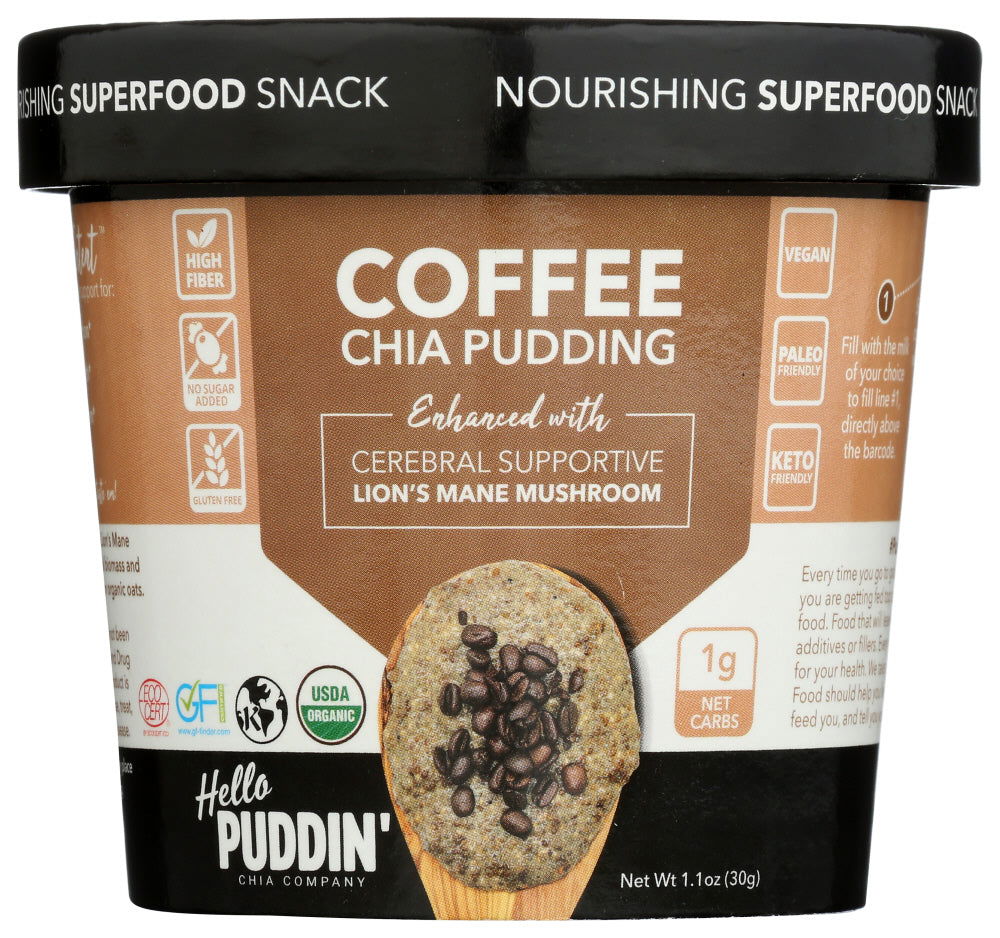 HELLO PUDDIN: Pudding Chia Coffe Lionsm, 1.1 oz - #tag1# - #tag2#