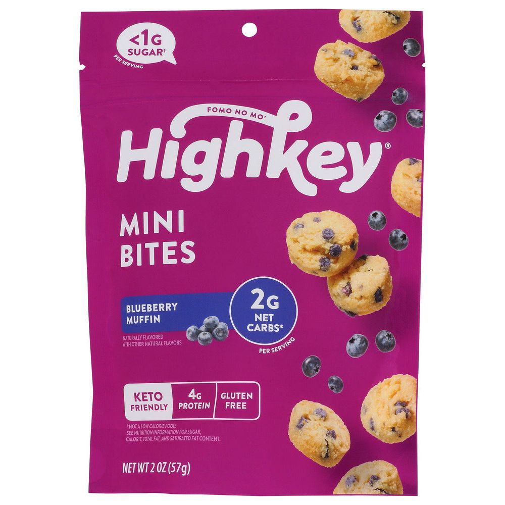HIGH KEY SNACKS: Soft Baked Mini Treats Blueberry Muffin, 2 oz - #tag1# - #tag2#