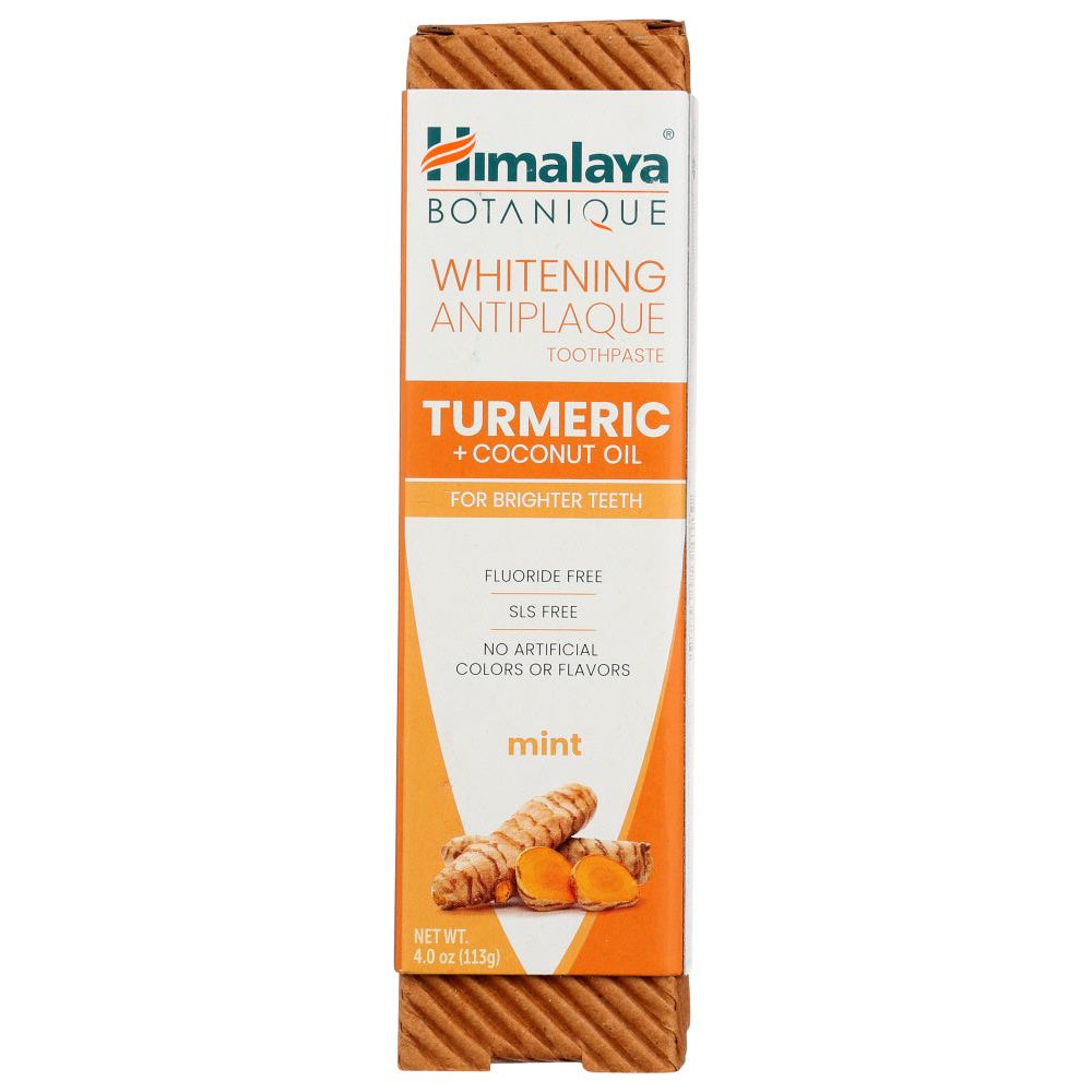 HIMALAYA HERBAL HEALTHCARE: Turmeric & Coconut Oil Whitening Antiplaque Toothpaste, 4 oz - #tag1# - #tag2#