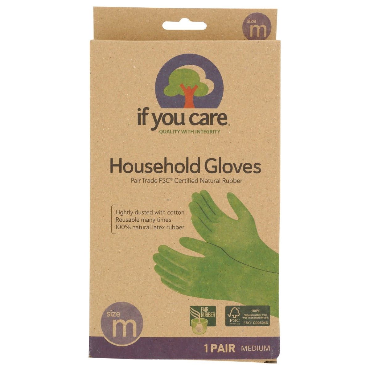 IF YOU CARE: Household Gloves Medium, 1 ea - Sunshine Co Op. - #tag1# - #tag2# - #tag3# - #tag4#