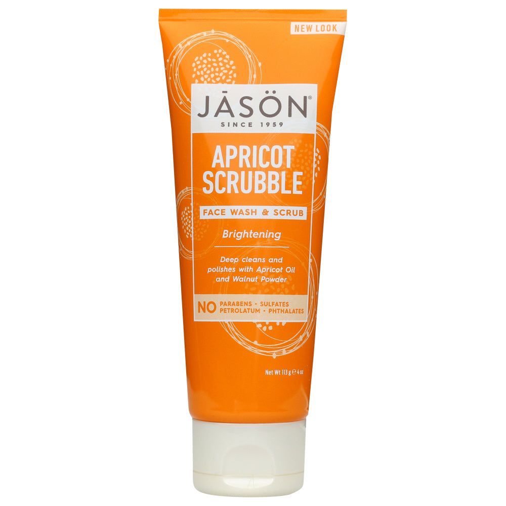 JASON: Brightening Apricot Scrubble Facial Wash & Scrub, 4 oz - #tag1# - #tag2#