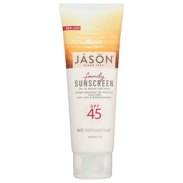 JASON: Family Sunscreen SPF 45, 4 oz - #tag1# - #tag2#