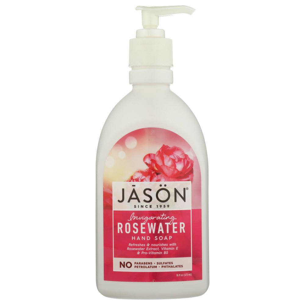 JASON: Hand Soap Invigorating Rosewater, 16 oz - #tag1# - #tag2#