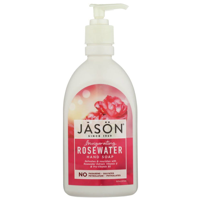 JASON: Hand Soap Invigorating Rosewater, 16 oz - #tag1# - #tag2#