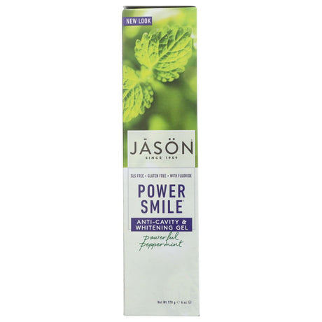 JASON: PowerSmile Anti-Cavity & Whitening Gel Powerful Peppermint, 6 oz - #tag1# - #tag2#