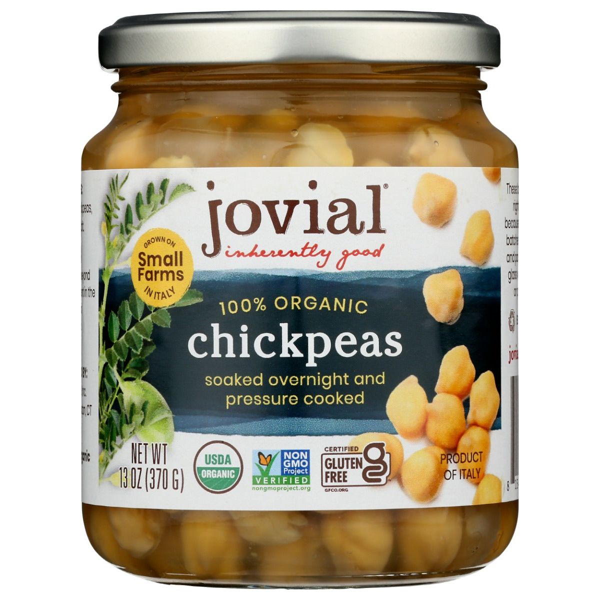 JOVIAL: 100 Percent Organic Chickpeas, 13 oz - #tag1# - #tag2#