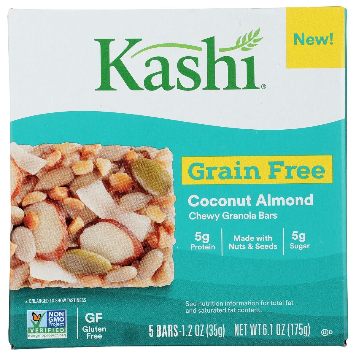 KASHI: Grain Free Coconut Almond Chewy Granola Bars 5 Count Box, 6.1 oz - #tag1# - #tag2#