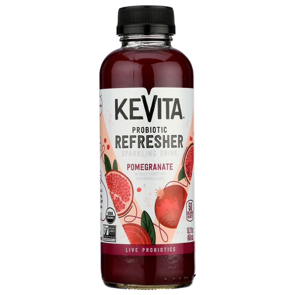 KEVITA: Organic Pomegranate Sparkling Probiotic Drink, 15.2 oz - #tag1# - #tag2#