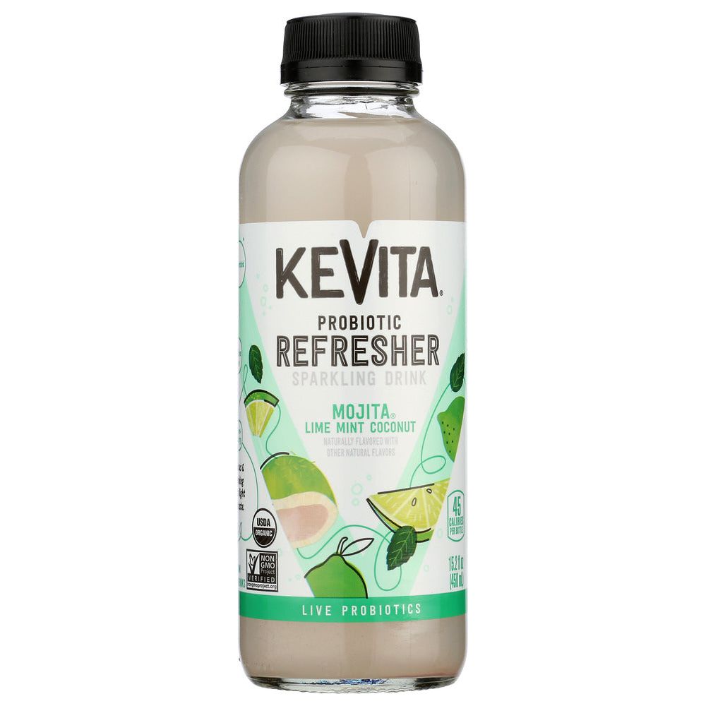 KEVITA: Sparkling Probiotic Drink Mojita Lime Mint Coconut, 15.2 oz - #tag1# - #tag2#