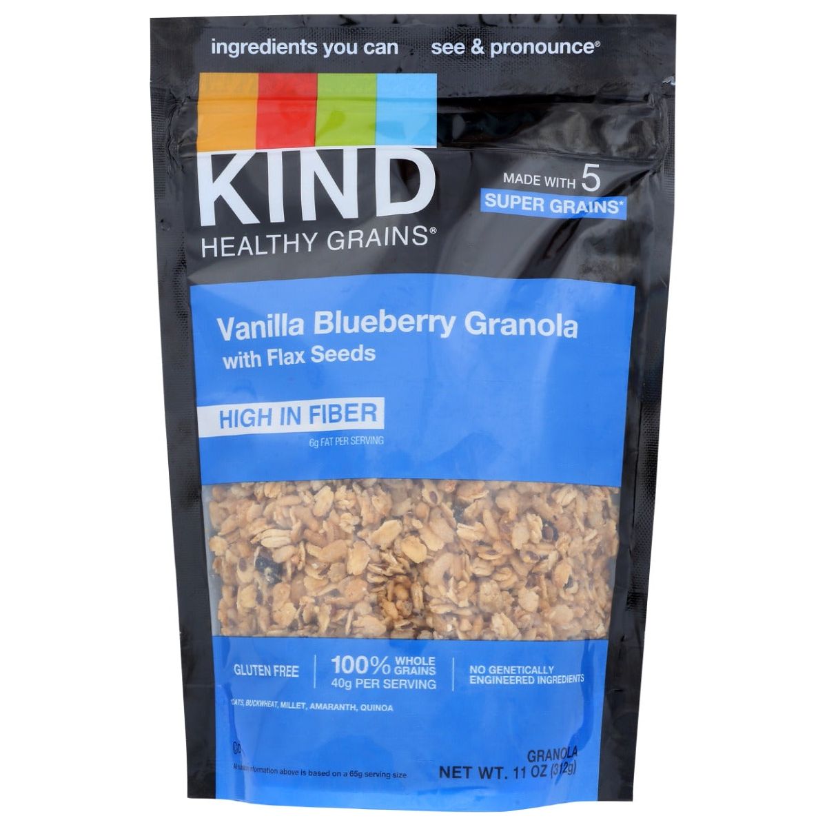 KIND: Healthy Grains Clusters Vanilla Blueberry with Flax Seeds, 11 oz - #tag1# - #tag2#