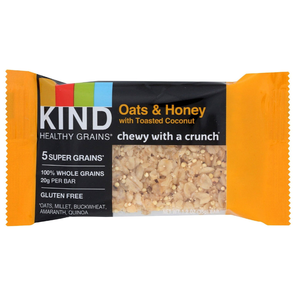 KIND: Healthy Grains Granola Bars Oats and Honey with Toasted Coconut 5 Count, 6.2 oz - #tag1# - #tag2#