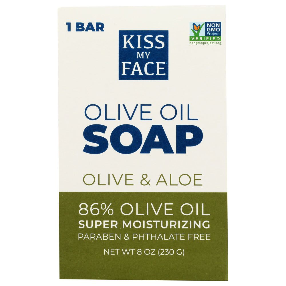 KISS MY FACE: Soap Bar Olive & Aloe, 8 oz - #tag1# - #tag2#