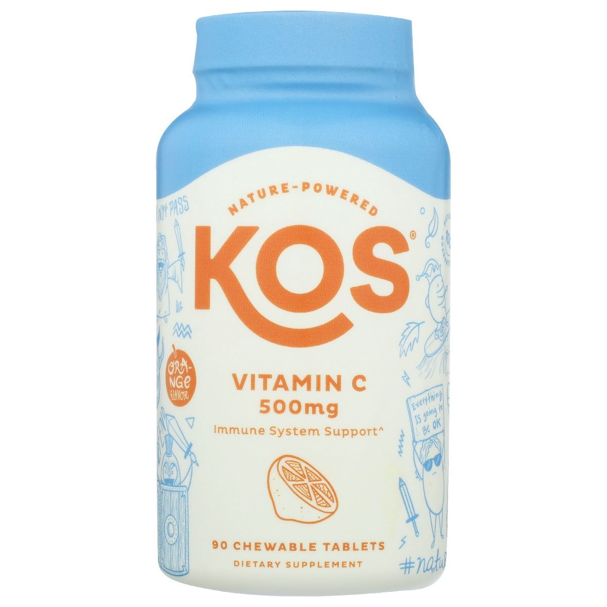KOS: Vitamin C 500Mg Orange Chew, 90 tb - #tag1# - #tag2#