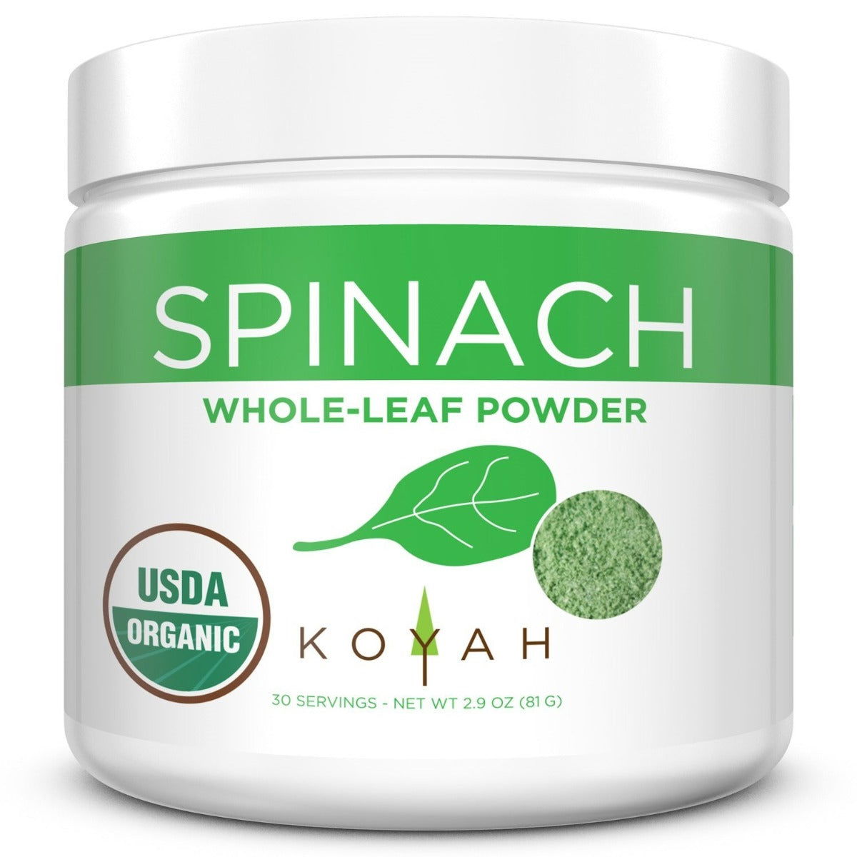 KOYAH: Spinach Whole Leaf Powder, 2.9 oz - #tag1# - #tag2#