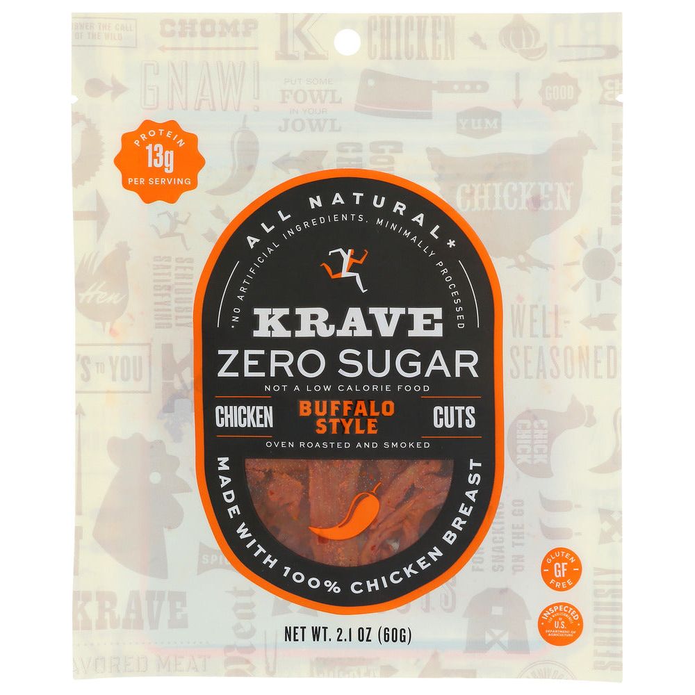 KRAVE: Jerky Buffalo Zero Sugar, 2.1 OZ - #tag1# - #tag2#