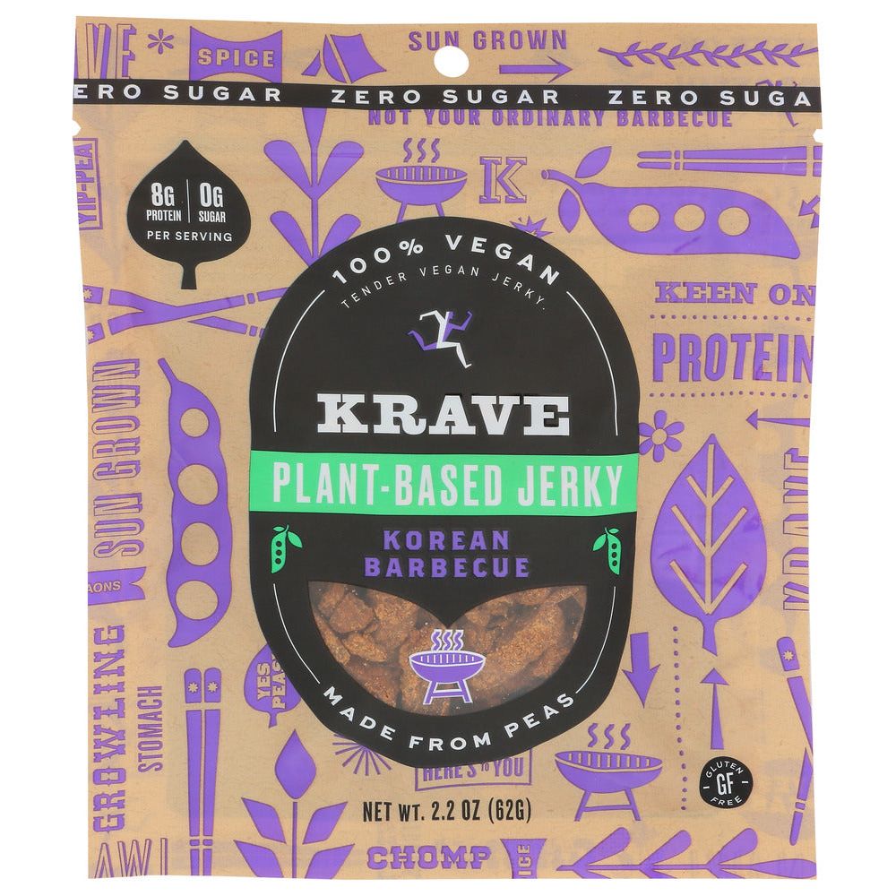 KRAVE: Plant Based Korean Bbq Jerky, 2.2 oz - #tag1# - #tag2#