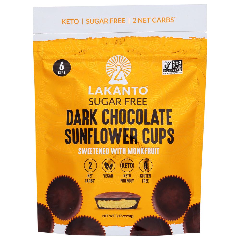 LAKANTO: Cups Drk Choc Sunflwr, 3.17 oz - #tag1# - #tag2#
