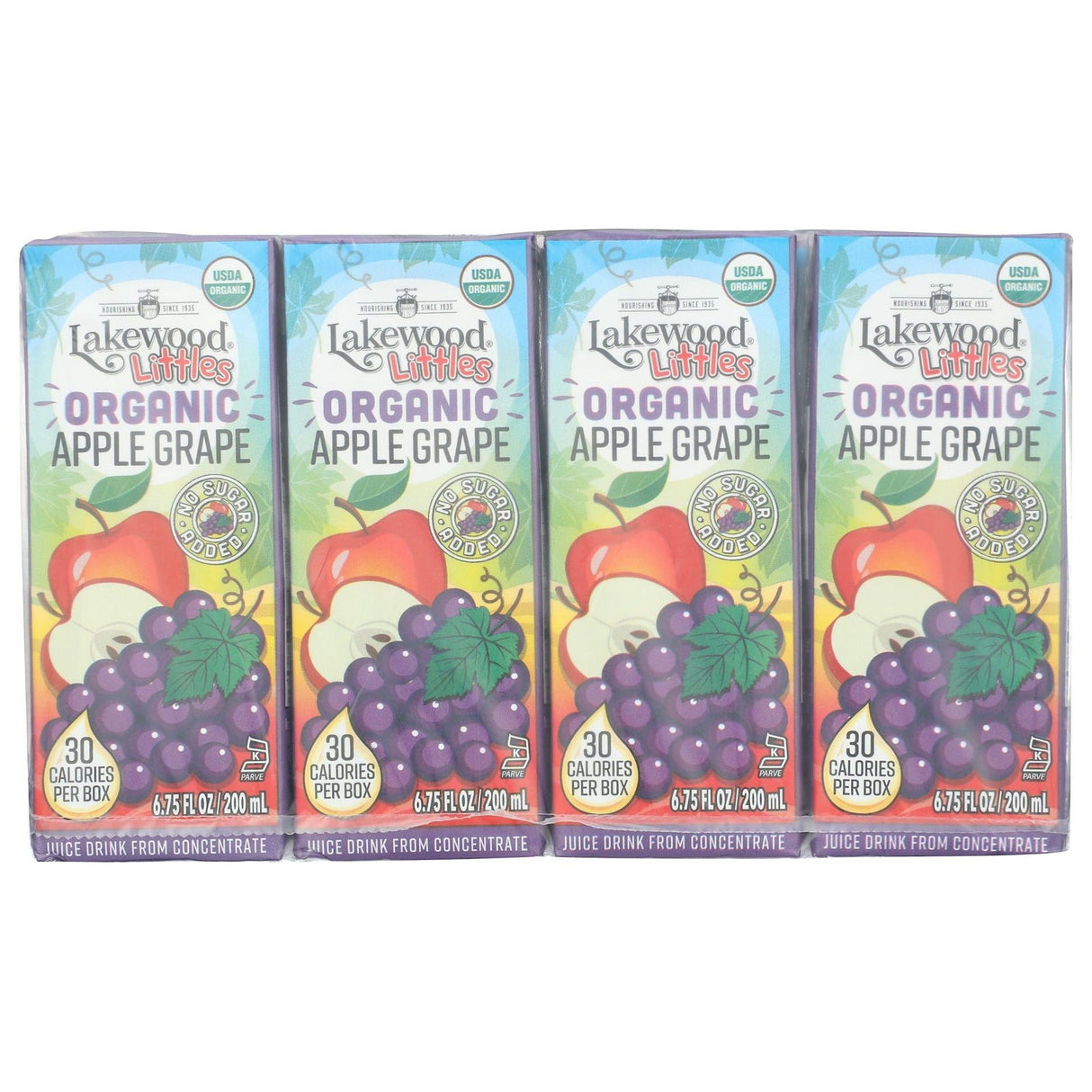 LAKEWOOD: Littles Organic Apple Grape Juice Boxes 8Ct, 54 fo - #tag1# - #tag2#