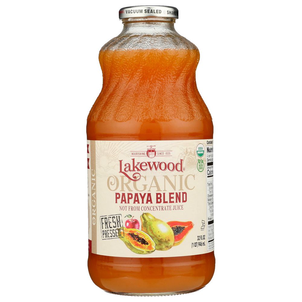 LAKEWOOD ORGANIC: Papaya 100% Juice Blend, 32 oz - #tag1# - #tag2#