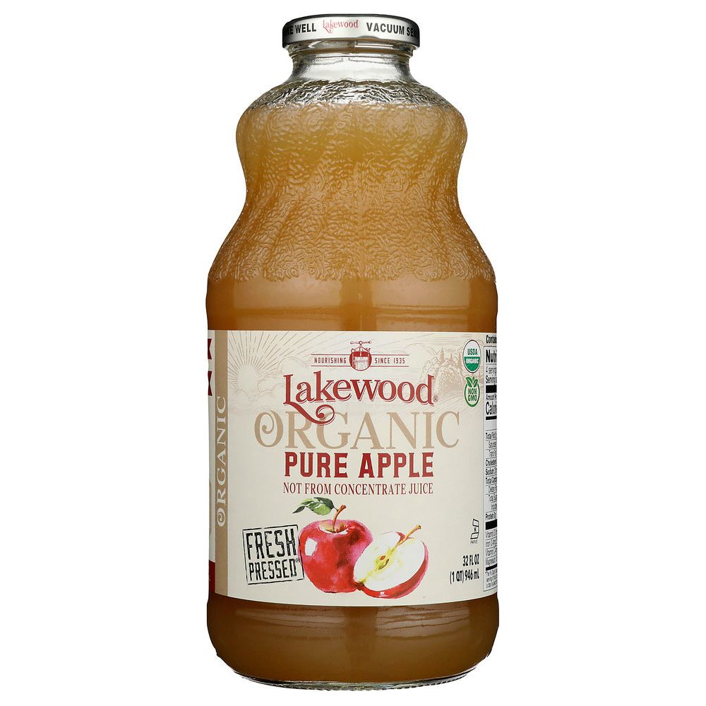 LAKEWOOD ORGANIC: Pure Unfiltered Apple Juice, 32 oz - #tag1# - #tag2#