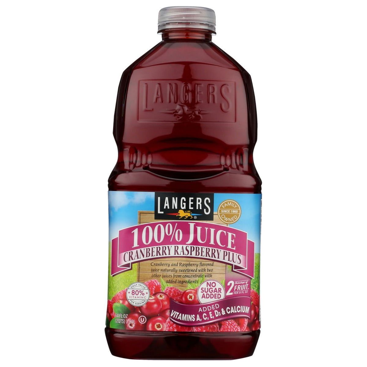 LANGERS: Cranberry Raspberry Plus Juice, 64 fo - Sunshine Co Op. - #tag1# - #tag2# - #tag3# - #tag4#