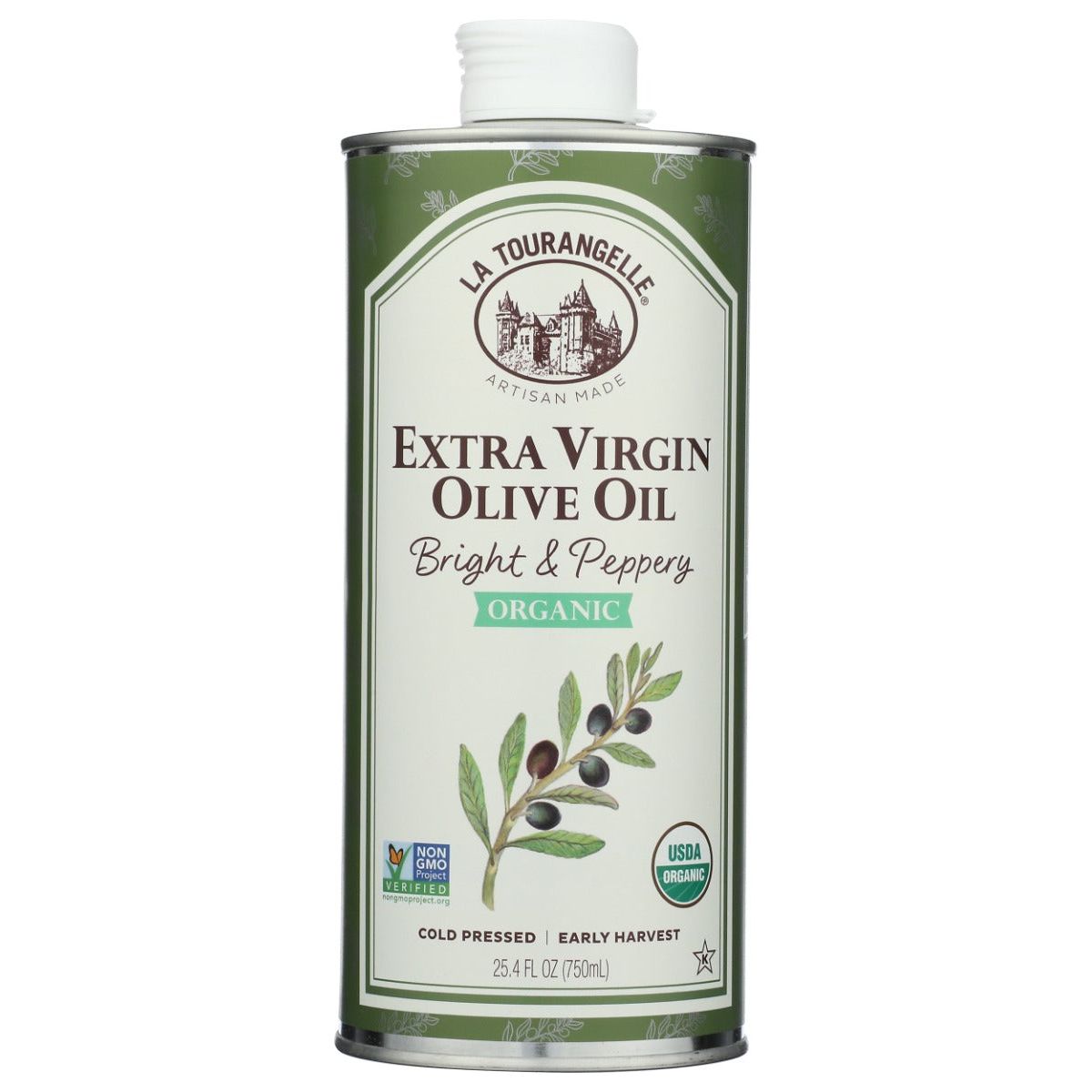 LA TOURANGELLE: Organic Bright and Peppery Extra Virgin Olive Oil, 750 ml - #tag1# - #tag2#
