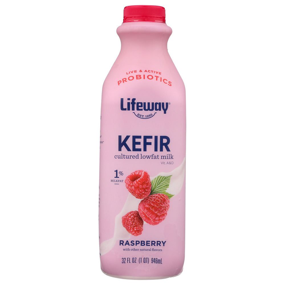LIFEWAY: Kefir Raspberry Cultured Lowfat Milk Smoothie, 32 oz - #tag1# - #tag2#