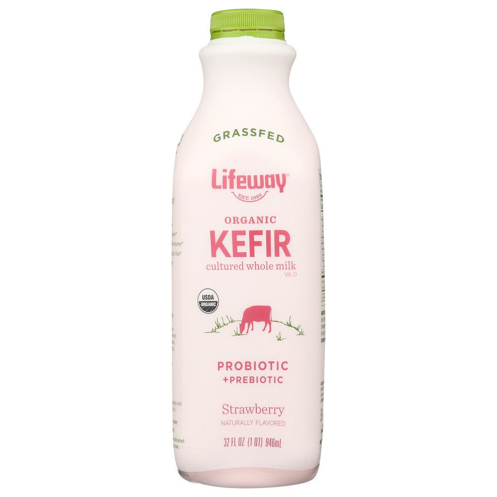 LIFEWAY: Strawberry Organic Kefir Grass Fed, 32 oz - #tag1# - #tag2#