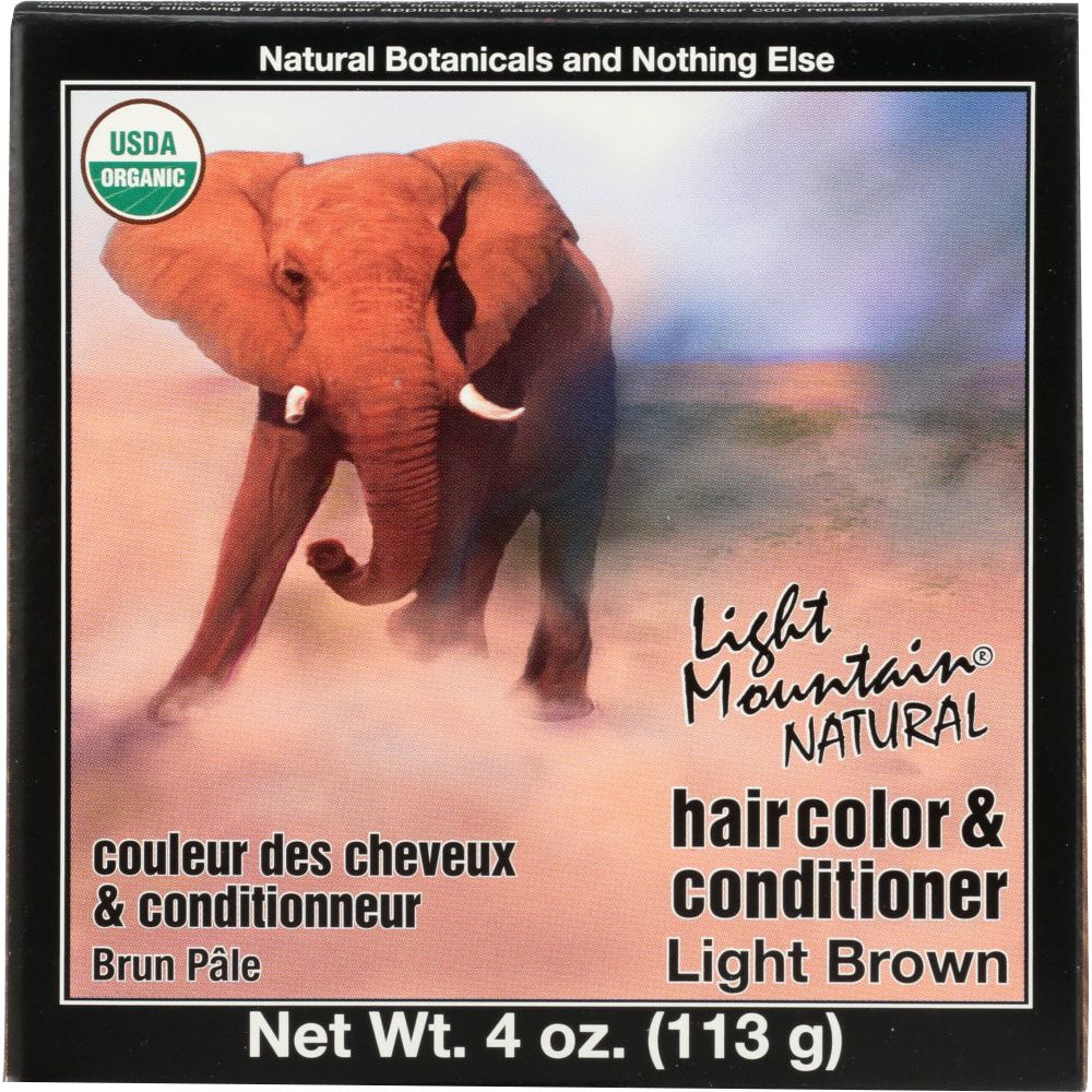 LIGHT MOUNTAIN: Natural Hair Color & Conditioner Light Brown, 4 oz - #tag1# - #tag2#