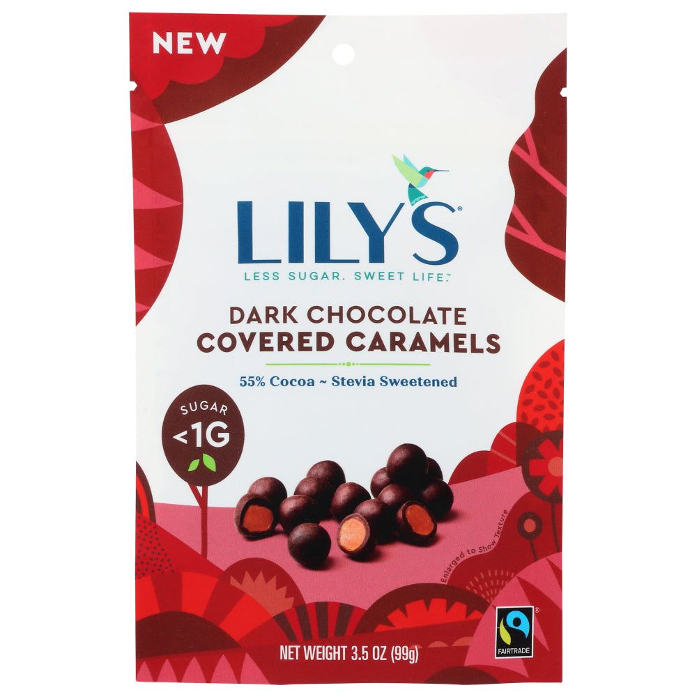 LILYS SWEETS: Caramels Dark Chocolate, 3.5 OZ - #tag1# - #tag2#