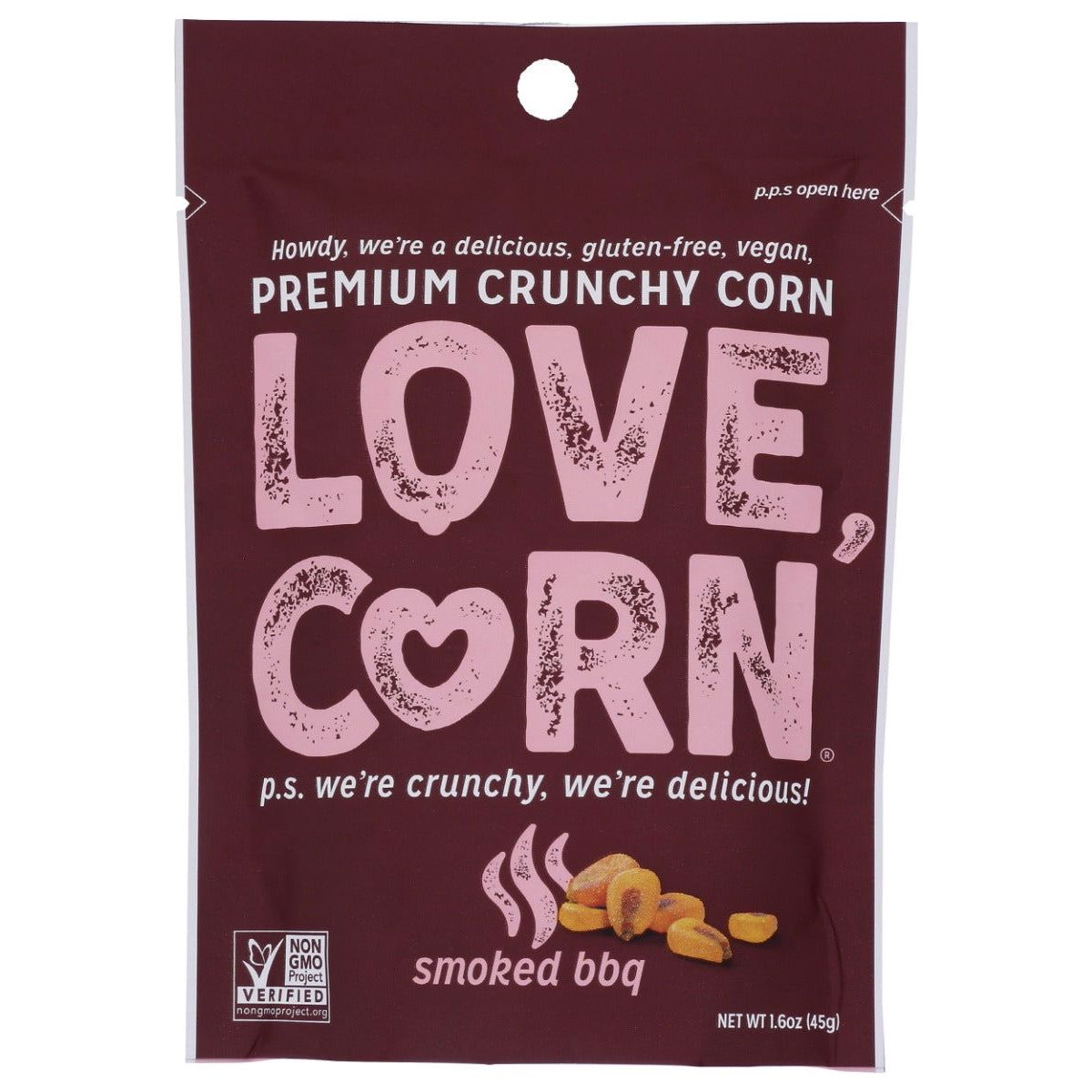 LOVE CORN: Smoked Bbq, 1.6 oz - Sunshine Co Op. - #tag1# - #tag2# - #tag3# - #tag4#