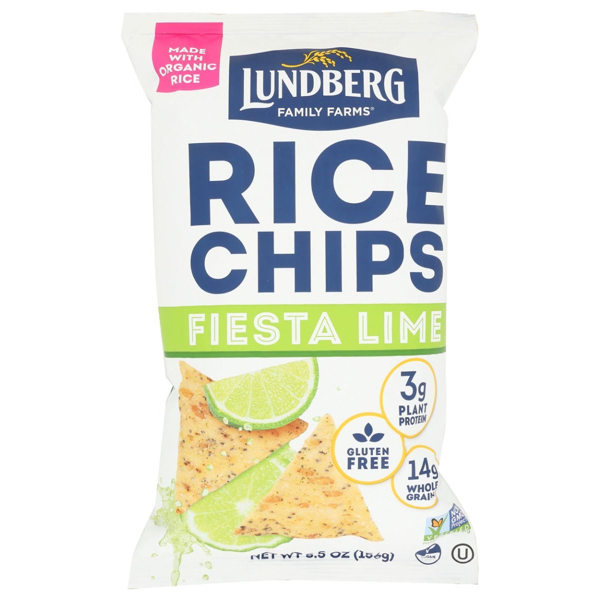 LUNDBERG: Fiesta Lime Rice Chips, 5.5 oz - #tag1# - #tag2#