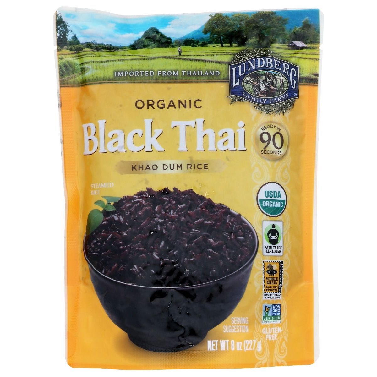 LUNDBERG: Rice Blck Thai Khao Dum, 8 oz - #tag1# - #tag2#