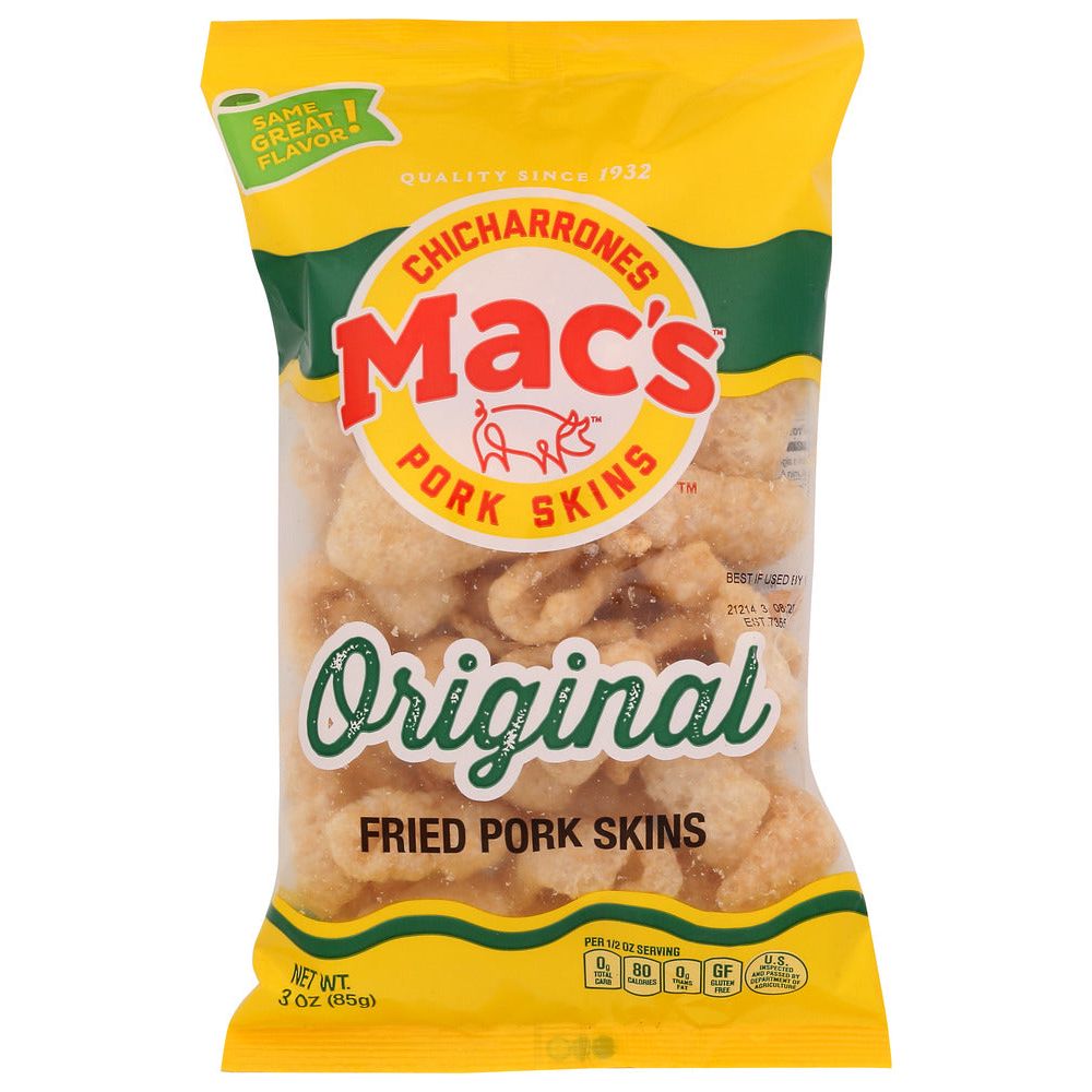 MACS: Original Fried Pork Skins, 3 oz - #tag1# - #tag2#