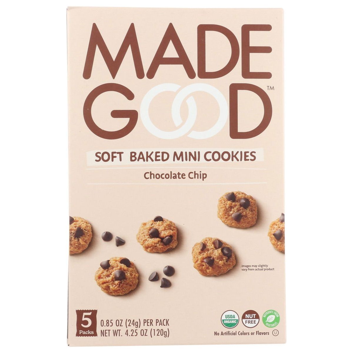 MADEGOOD: Chocolate Chip Soft Baked Mini Cookies 5Pk, 4.25 oz - Sunshine Co Op. - #tag1# - #tag2# - #tag3# - #tag4#
