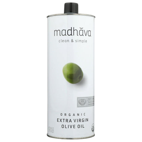 MADHAVA: Organic Extra Virgin Olive Oil, 1 lt - #tag1# - #tag2#
