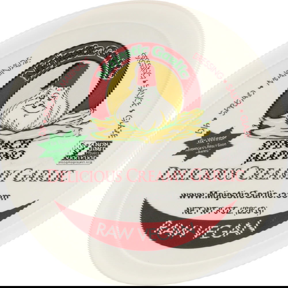 MAJESTIC GARLIC INC: Spinach Jalapeño Delicious Creamy Garlic, 8 oz - #tag1# - #tag2#