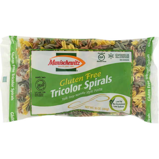MANISCHEWITZ: Noodle Spirl Tri Color Gf, 10 oz - #tag1# - #tag2#