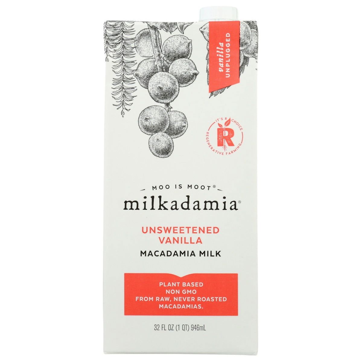 MILKADAMIA: Unsweetened Vanilla Macadamia Milk, 32 fl oz - Sunshine Co Op. - #tag1# - #tag2# - #tag3# - #tag4#