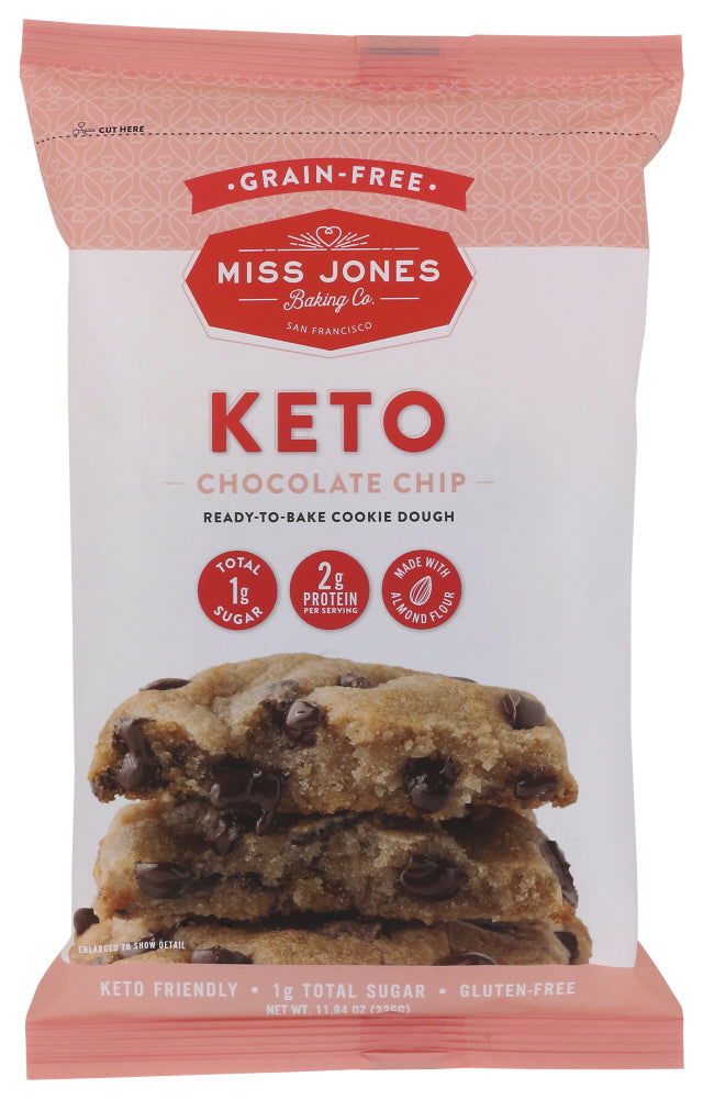MISS JONES BAKING CO: Keto Ready To Bake Dough Chocolate Chip, 11.84 oz - #tag1# - #tag2#