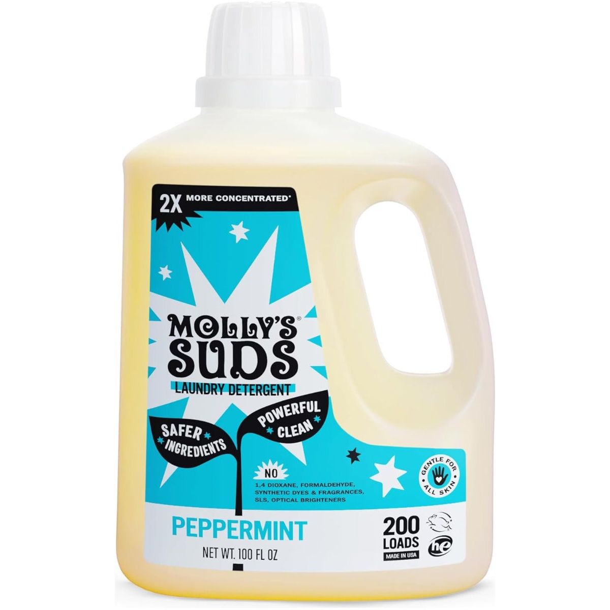 MOLLY SUDS: Peppermint Liquid Laundry Detergent, 52 fo - #tag1# - #tag2#