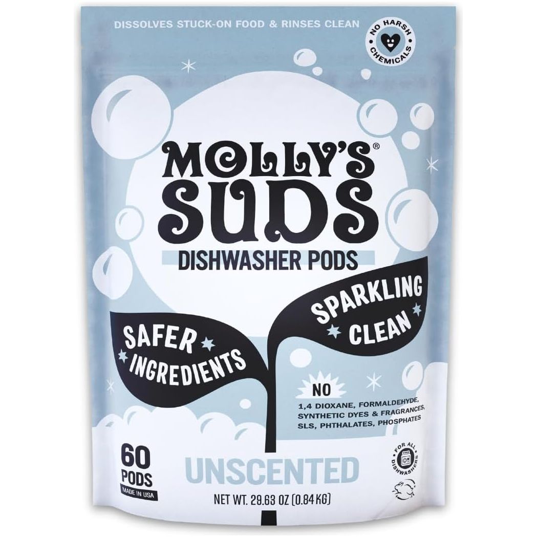 MOLLY SUDS: Unscented Dishwasher Pods, 29.63 oz - #tag1# - #tag2#