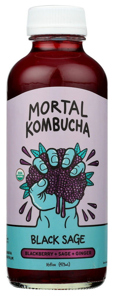 MORTAL KOMBUCHA: Kombucha Black Sage, 16 fo - #tag1# - #tag2#