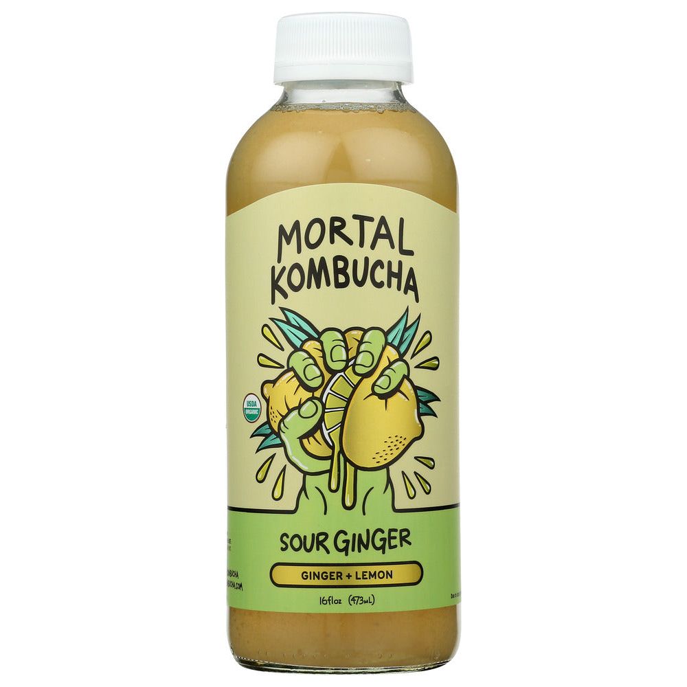 MORTAL KOMBUCHA: Kombucha Sour Ginger, 16 fo - #tag1# - #tag2#