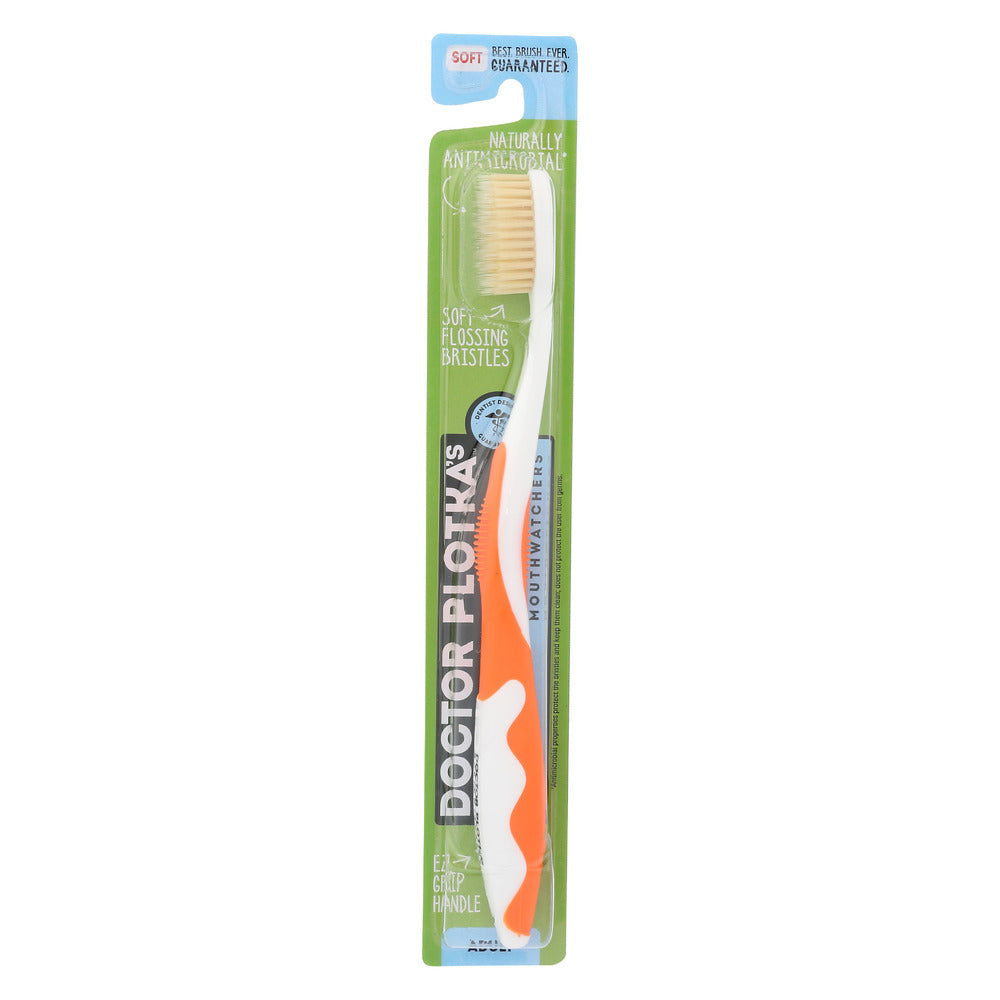 MOUTH WATCHERS: Toothbrush Adult Manual Orange, 1 ea - Sunshine Co Op. - #tag1# - #tag2# - #tag3# - #tag4#