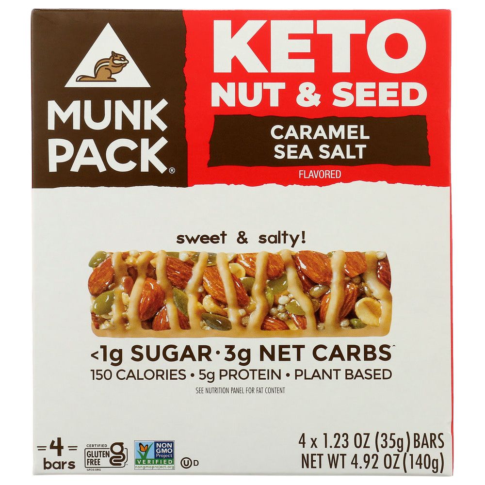 MUNK PACK: Bar Caramel Sea Salt 4 Bars, 4.92 OZ - #tag1# - #tag2#